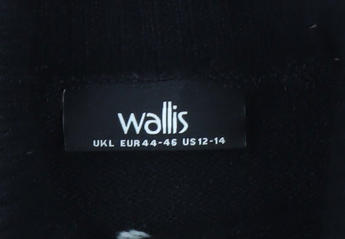 Wallis Womens Black Roll Neck Long Sleeve Jumper Size L