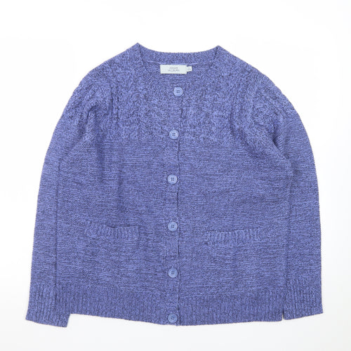 Honor Millburn Women's Purple Acrylic Cardigan Size M 14-16
