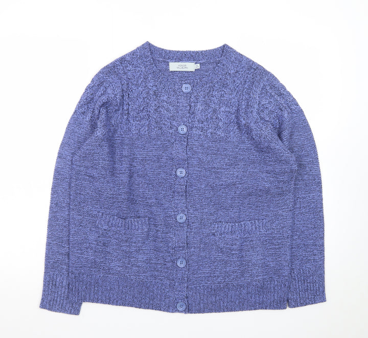 Honor Millburn Women's Purple Acrylic Cardigan Size M 14-16