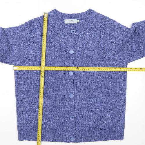 Honor Millburn Women's Purple Acrylic Cardigan Size M 14-16