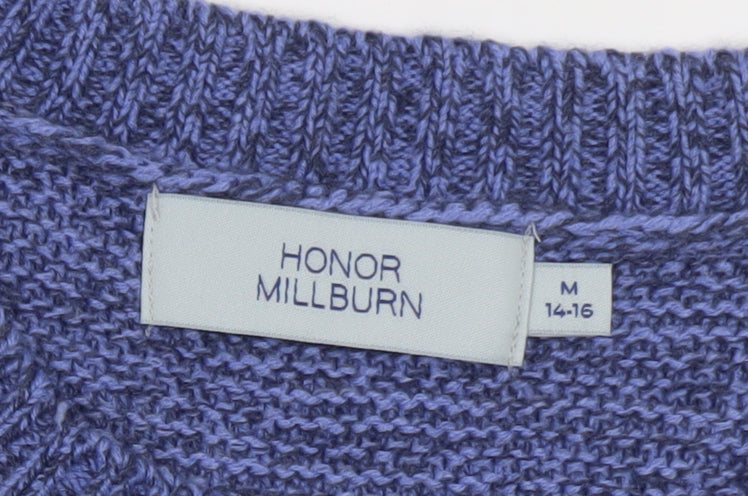 Honor Millburn Women's Purple Acrylic Cardigan Size M 14-16