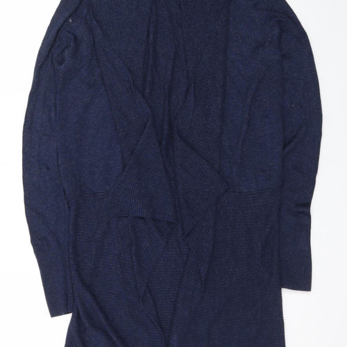 Marks and Spencer Women's Blue Open Knit Long Sleeve Cardigan M