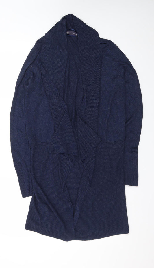 Marks and Spencer Women's Blue Open Knit Long Sleeve Cardigan M