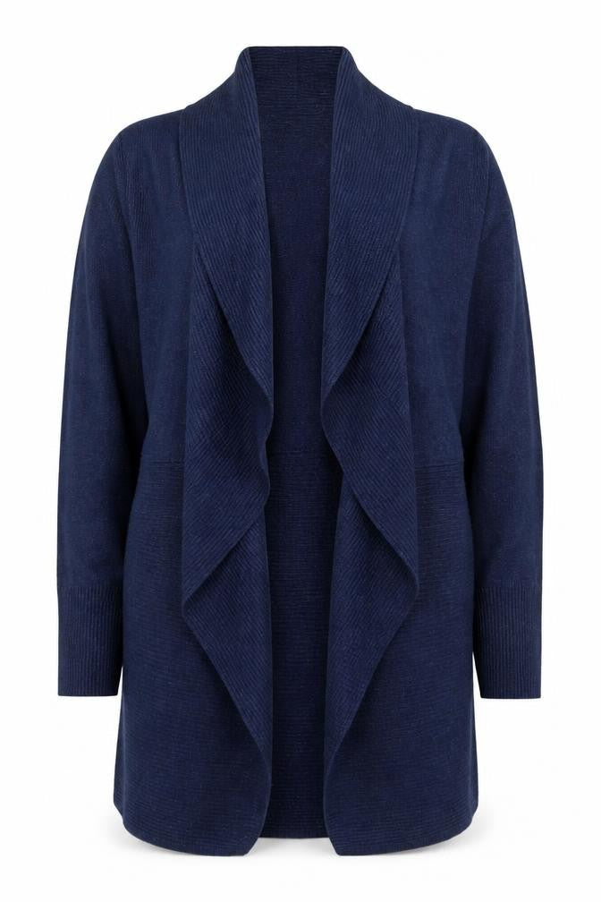 Marks & Spencer Women's Blue Open Knit Long Sleeve Cardigan M