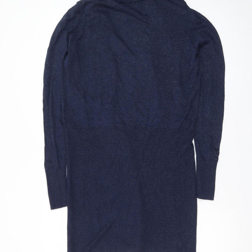 Marks and Spencer Women's Blue Open Knit Long Sleeve Cardigan M