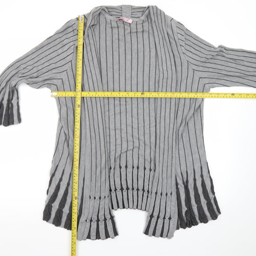 Marks and Spencer Per Una Grey Striped Knit Cardigan Womens Size 20
