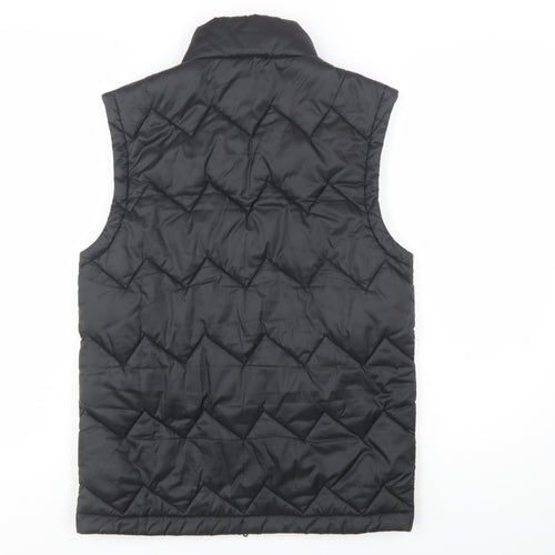 adidas Men's Black Quilted Waistcoat M Regular Fit Full Zip