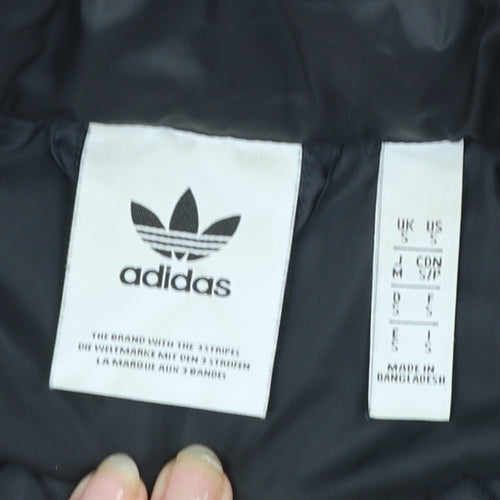 adidas Men's Black Quilted Waistcoat M Regular Fit Full Zip