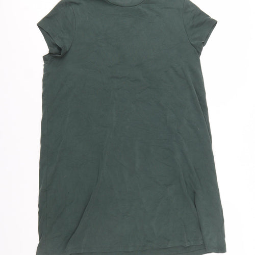 Superdry Women Green Size 14 T-Shirt Dress Casual Jersey Cotton