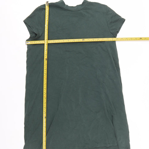 Superdry Women Green Size 14 T-Shirt Dress Casual Jersey Cotton