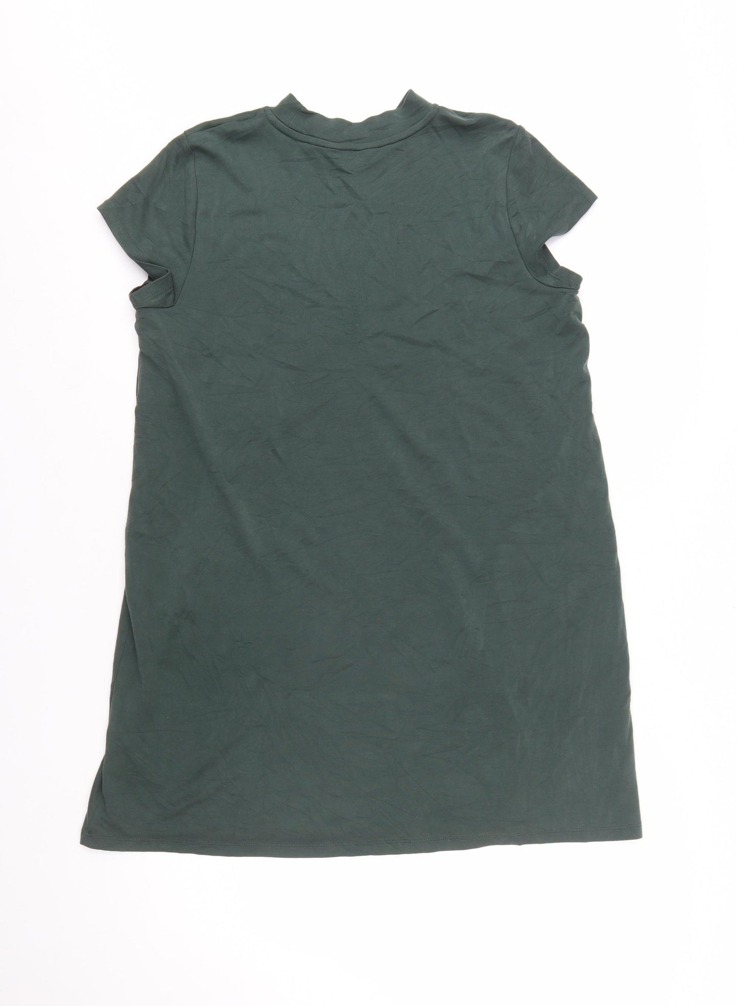 Superdry Women Green Size 14 T-Shirt Dress Casual Jersey Cotton