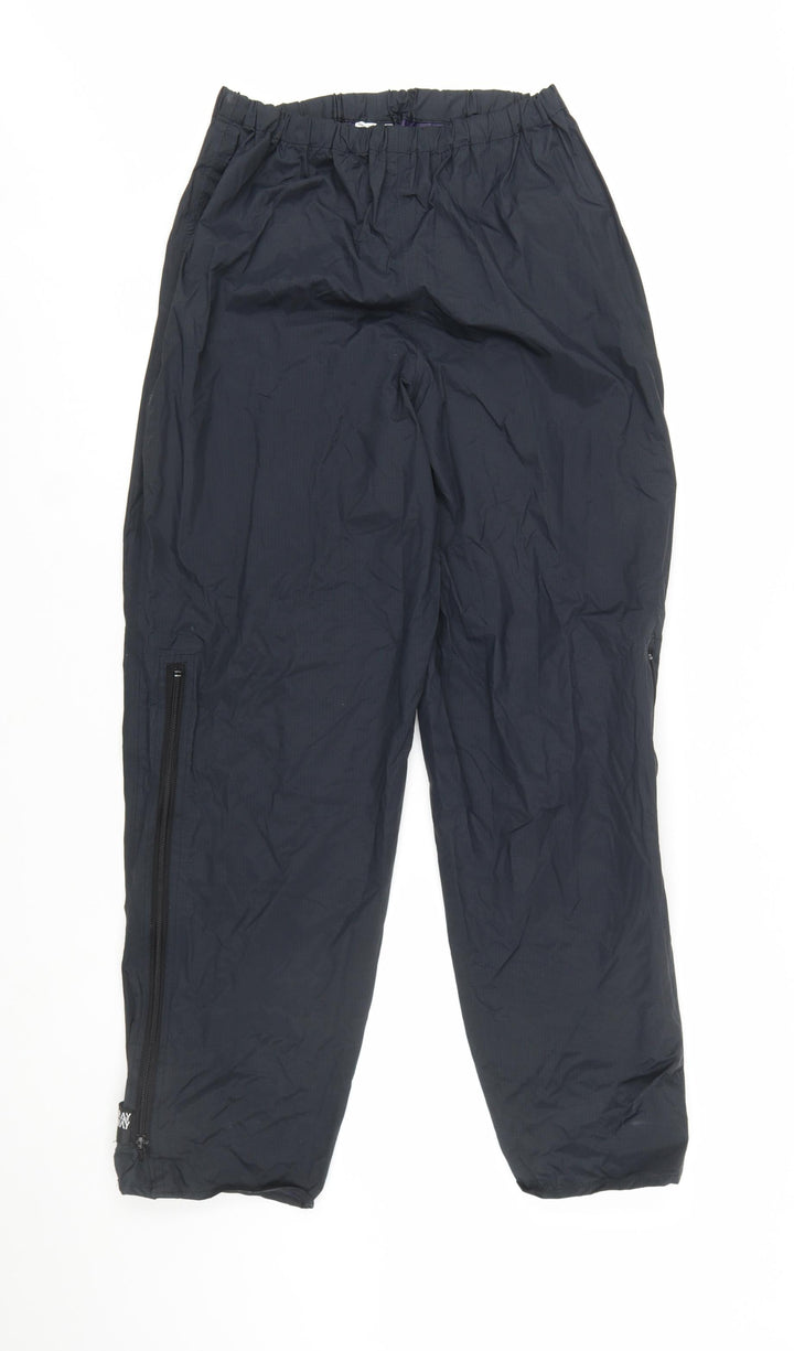 Horizon Womens Black Waterproof Rain Trousers L Elastic Waist