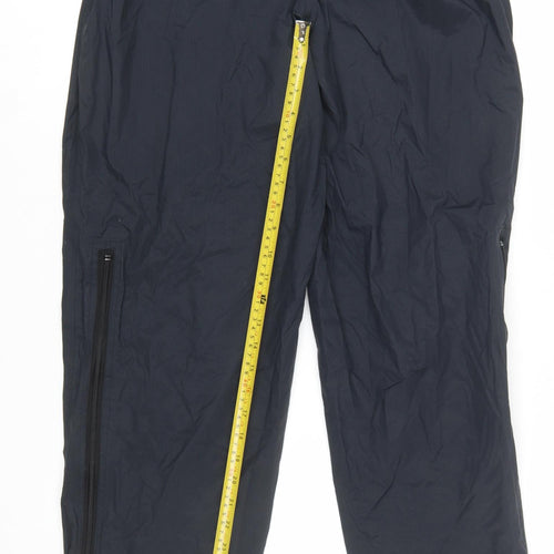 Horizon Womens Black Waterproof Rain Trousers L Elastic Waist