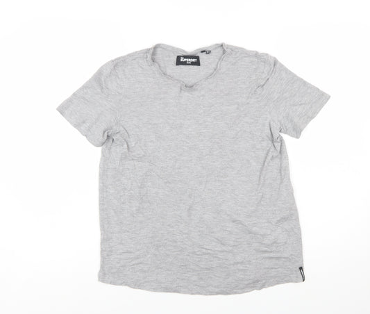 Superdry Womens Grey Cotton Basic T-Shirt Size 8