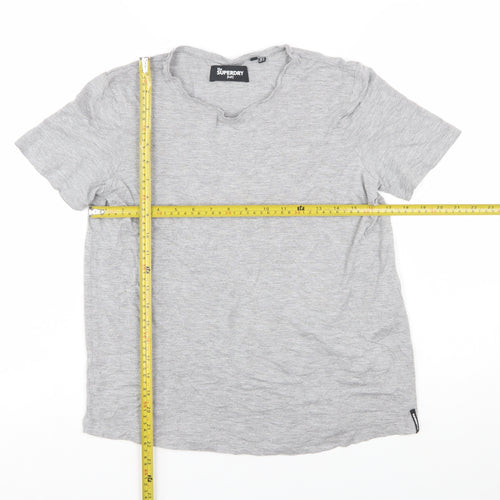 Superdry Womens Grey Cotton Basic T-Shirt Size 8