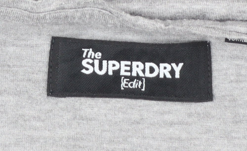 Superdry Womens Grey Cotton Basic T-Shirt Size 8