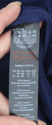 W Collection Women's Blue Regular Fit Dress Pants Size 12