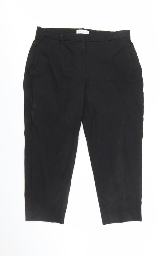 Abercrombie & Fitch Women's Black Chino Trousers Size 16 Curve Love