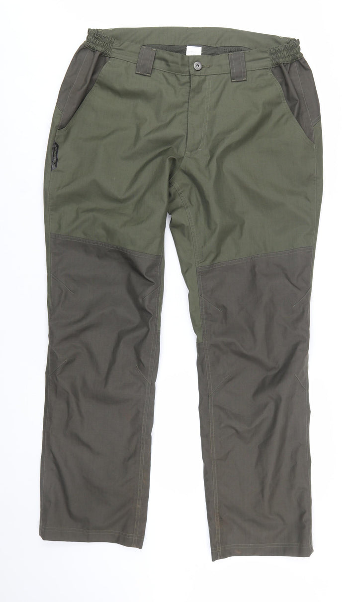Decathlon Men's Green XL Cargo Trousers Lightweight Outdoor Workwear