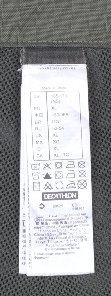 Decathlon Men's Green XL Cargo Trousers Lightweight Outdoor Workwear