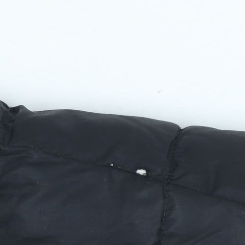 Tommy Jeans Women’s Black Long Puffer Coat Hooded Faux Fur Trim Size S