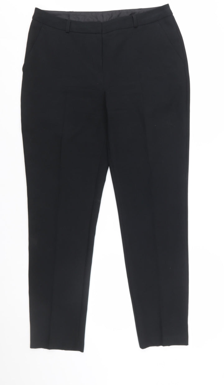BHS Women’s Black Size 12 Regular Fit Dress Trousers Polyester Work Pants
