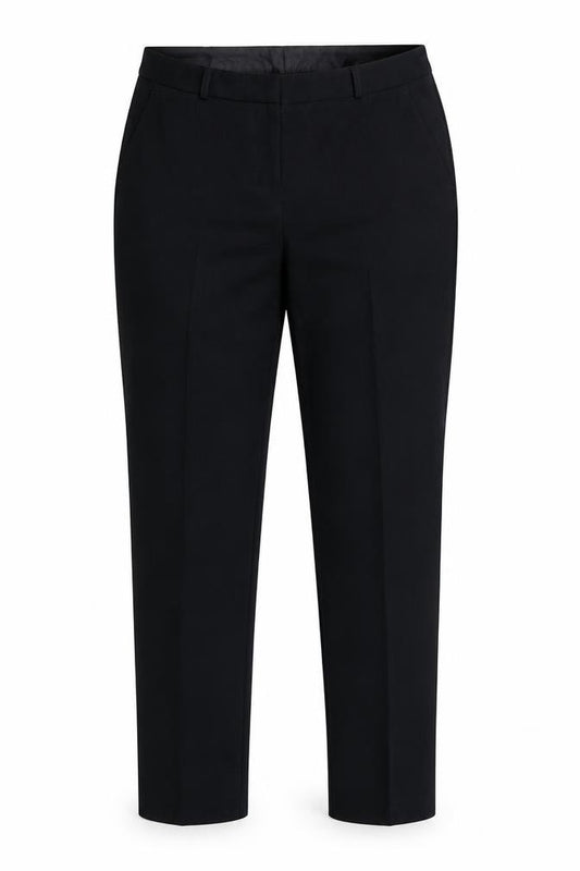 Front view of BHS Women’s Black, size UK 12, Regular Fit Dress Trousers Polyester Work Pants