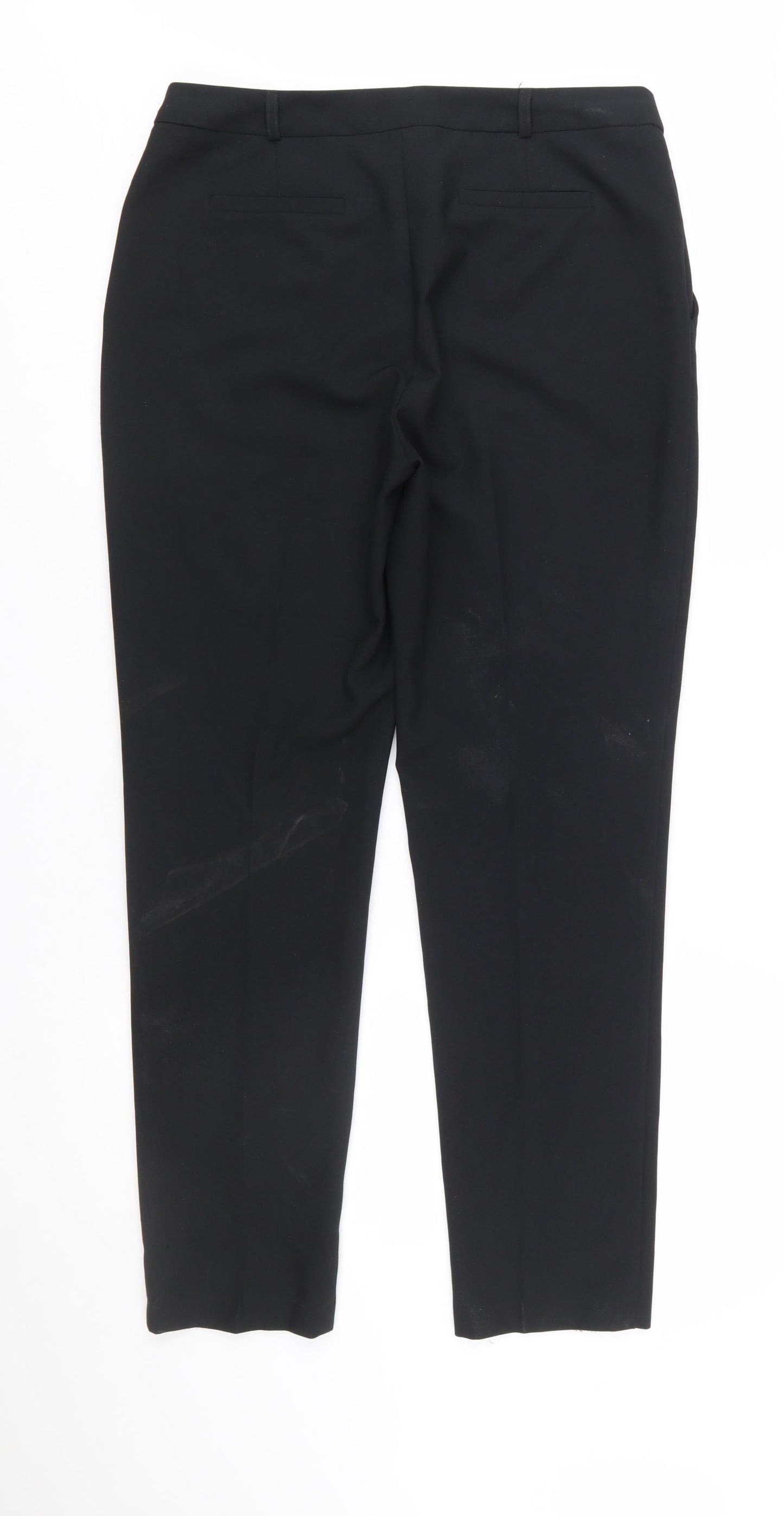 BHS Women’s Black Size 12 Regular Fit Dress Trousers Polyester Work Pants