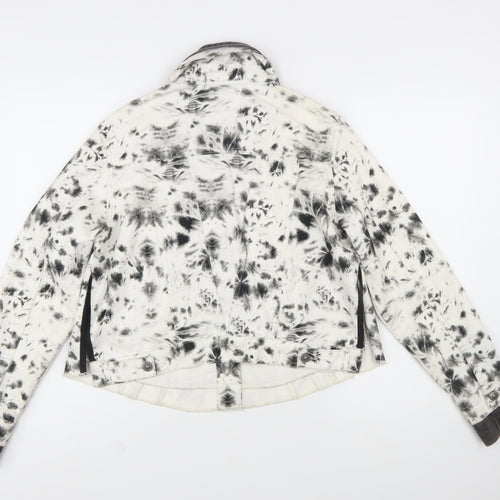 ASOS Denim Womens Multicoloured Tie-Dye Cotton Jacket UK 8