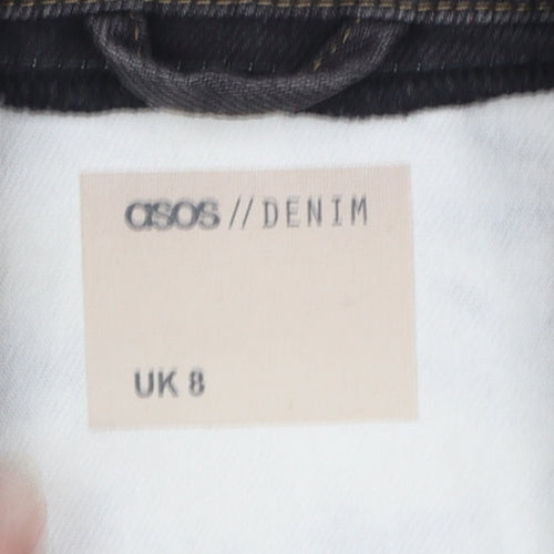 ASOS Denim Womens Multicoloured Tie-Dye Cotton Jacket UK 8