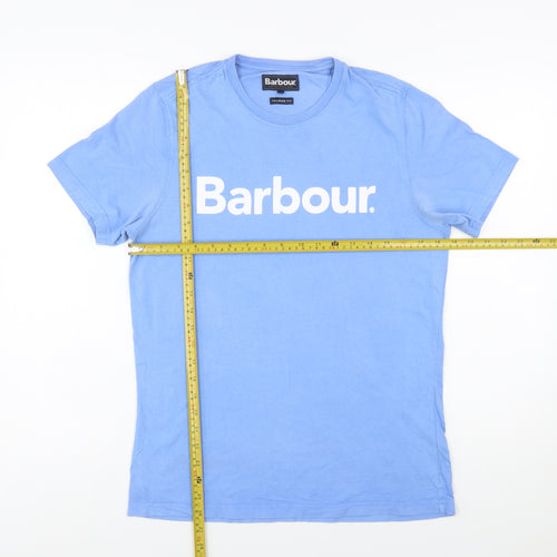 Barbour Men's Blue Cotton Logo Slim Fit T-Shirt Size S