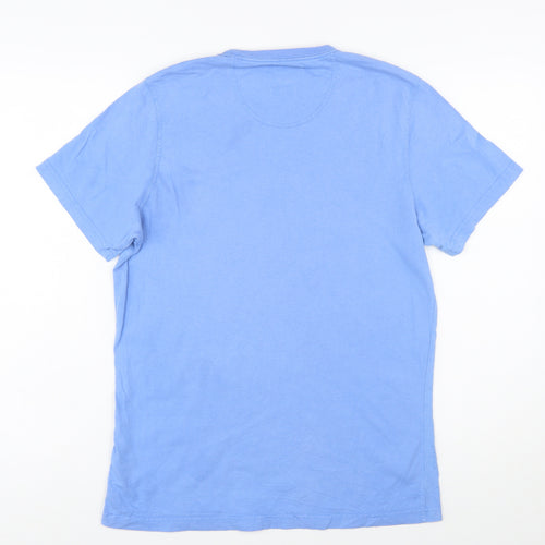 Barbour Men's Blue Cotton Logo Slim Fit T-Shirt Size S