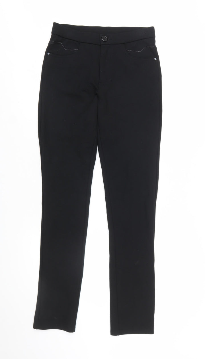 YOULINE Women's Black Stretch Slim Trousers Size 10