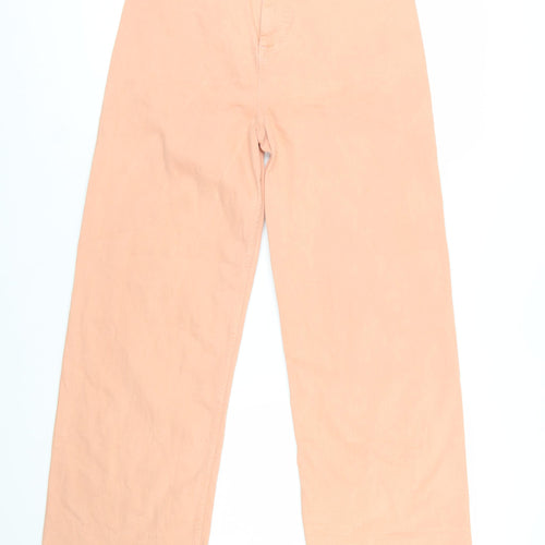 Primark Women’s Pink Wide-Leg High Rise Jeans Size 12