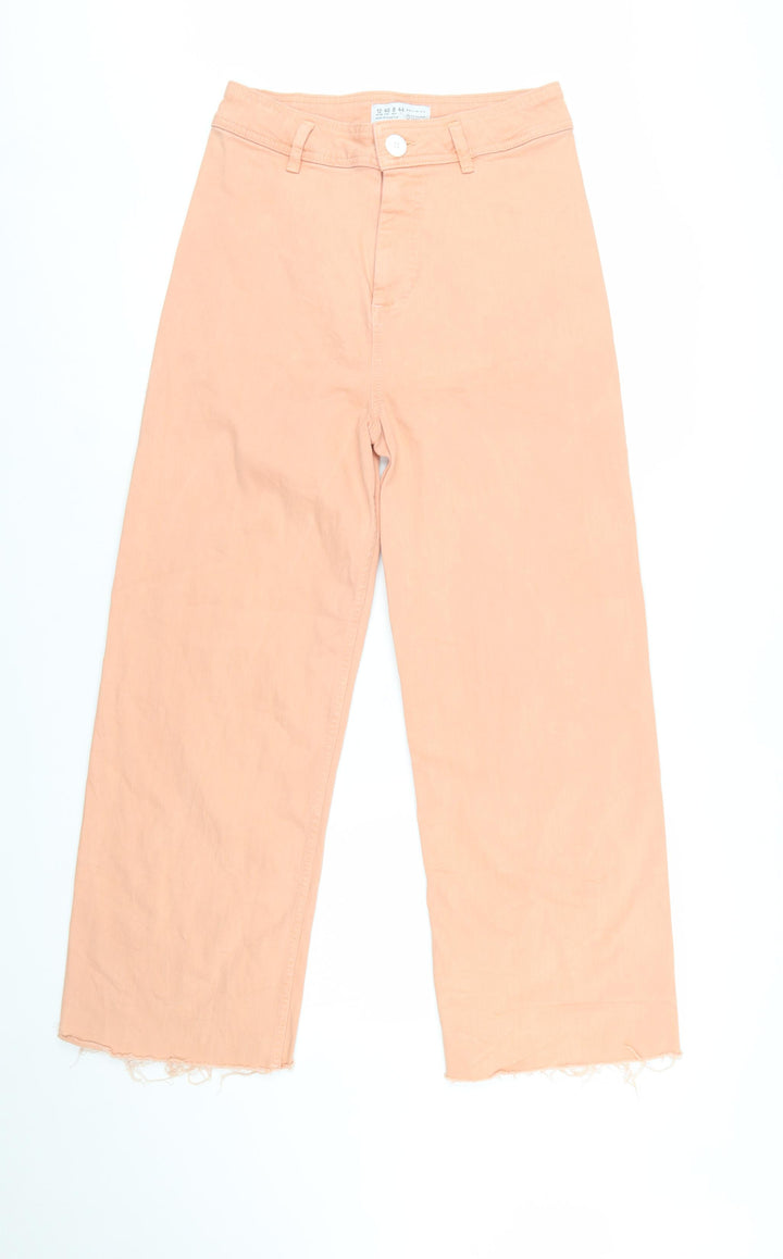 Primark Women’s Pink Wide-Leg High Rise Jeans Size 12