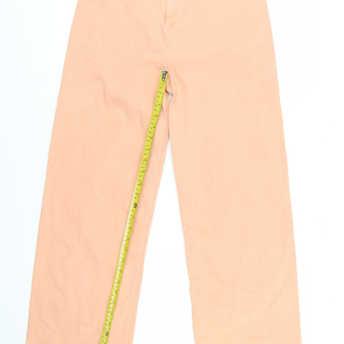 Primark Women’s Pink Wide-Leg High Rise Jeans Size 12