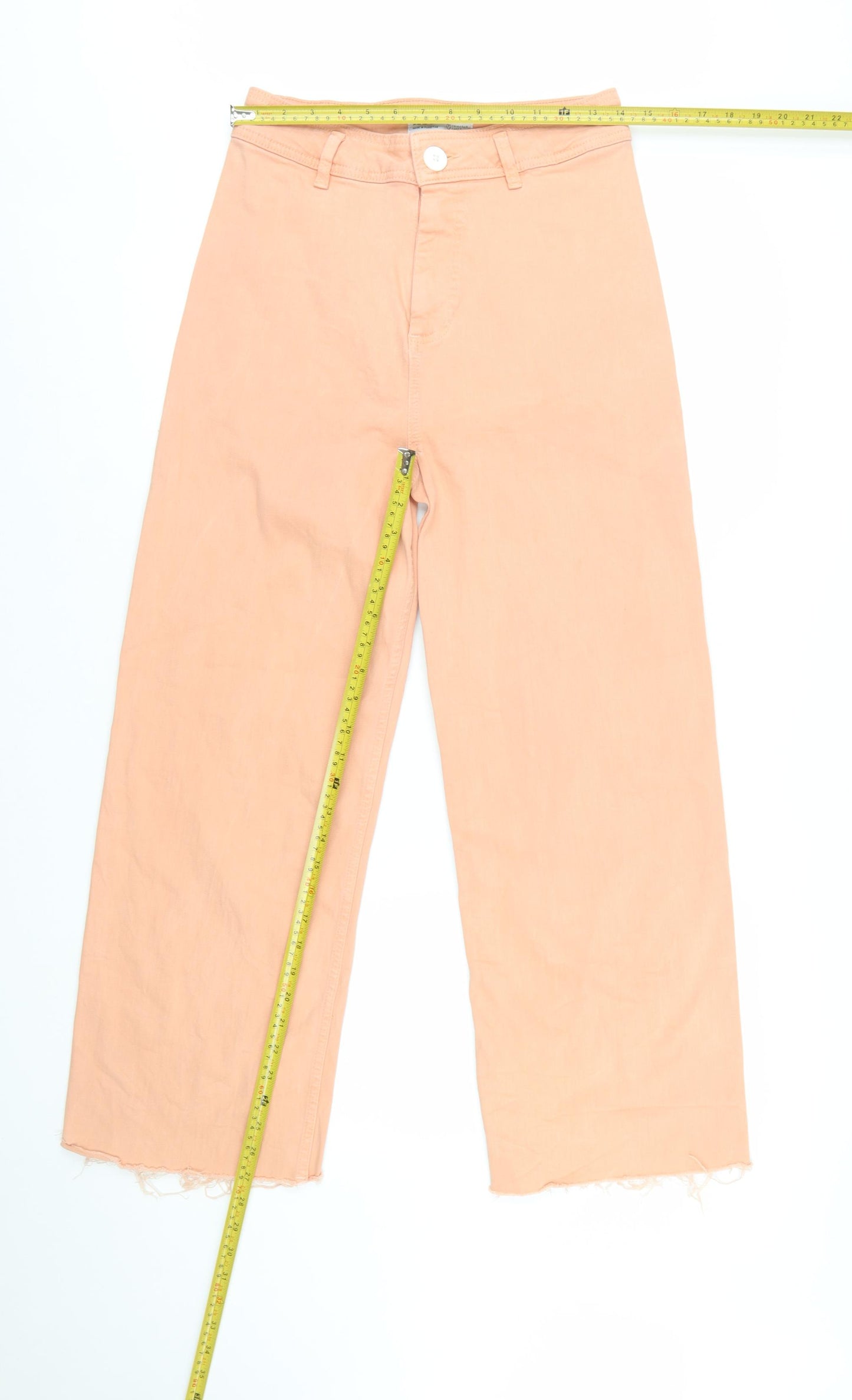 Primark Women’s Pink Wide-Leg High Rise Jeans Size 12