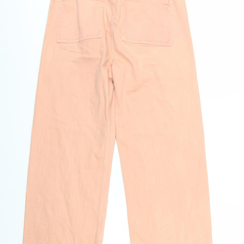 Primark Women’s Pink Wide-Leg High Rise Jeans Size 12