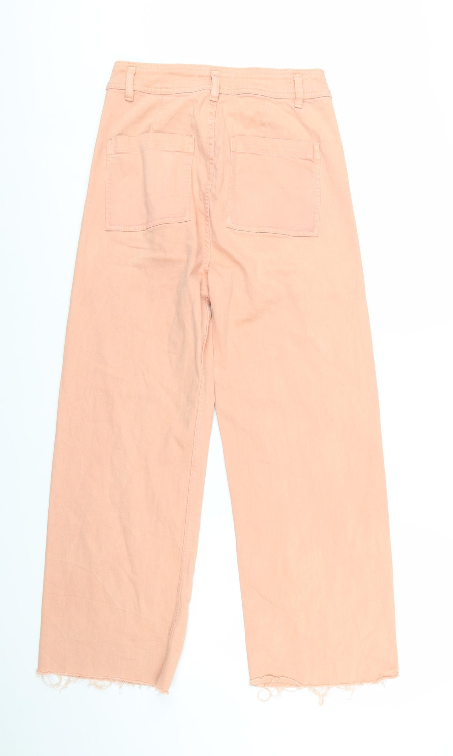 Primark Women’s Pink Wide-Leg High Rise Jeans Size 12