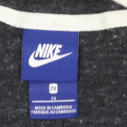Nike Men's Black 2XL Full Zip Hoodie Just Do It Sportswear
