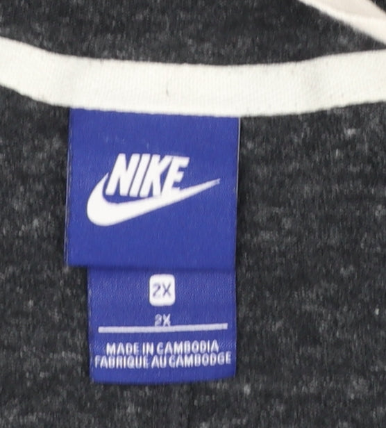 Nike Men's Black 2XL Full Zip Hoodie Just Do It Sportswear