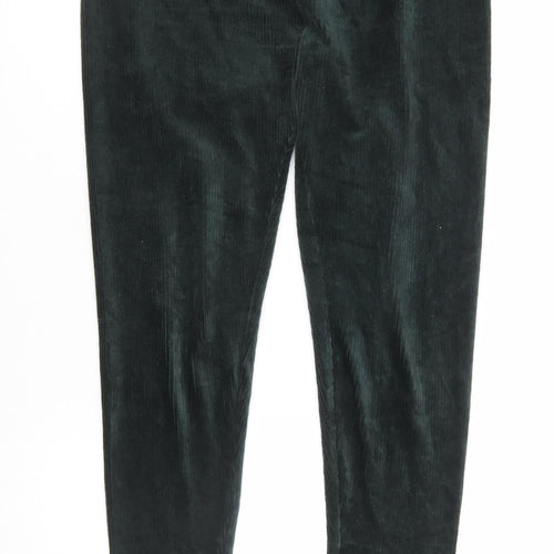 Marks and Spencer Women's Green Corduroy Leggings Size 14 Regular