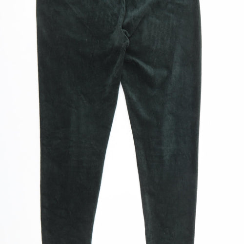 Marks and Spencer Women's Green Corduroy Leggings Size 14 Regular