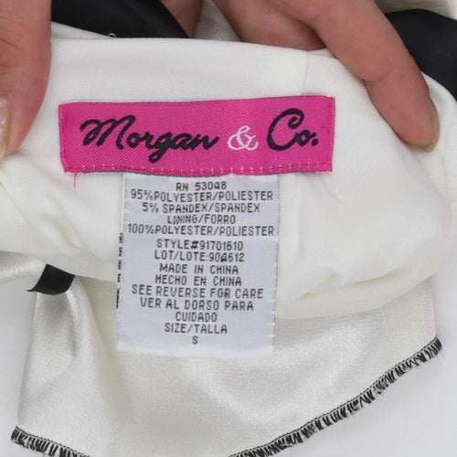 Morgan & Co. Women’s Ivory Satin Mermaid Dress Size S Party Cocktail