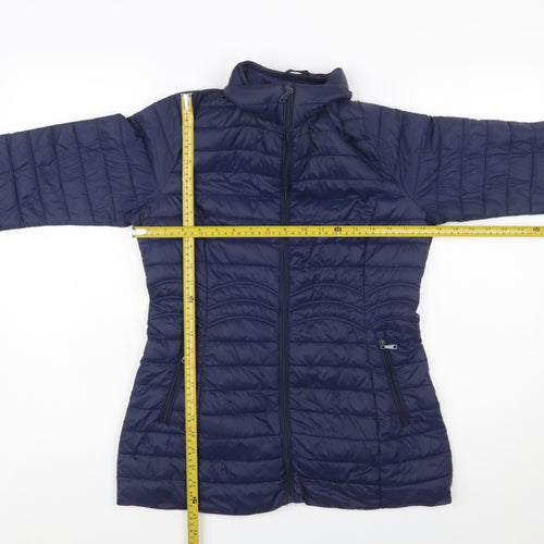 Paco Boutique Women's Blue Size 10 Puffer Jacket Lightweight Quilted