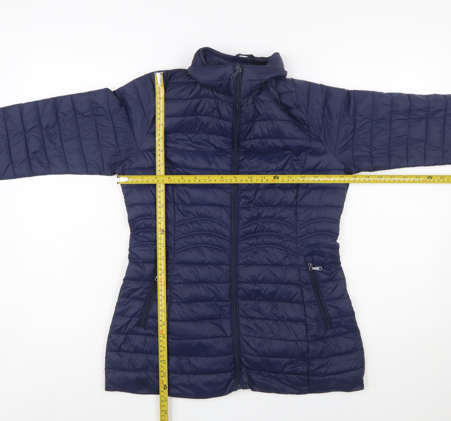 Paco Boutique Women's Blue Size 10 Puffer Jacket Lightweight Quilted