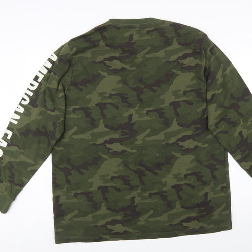 American Eagle Men’s Green Camouflage 2XL Pullover Sweatshirt