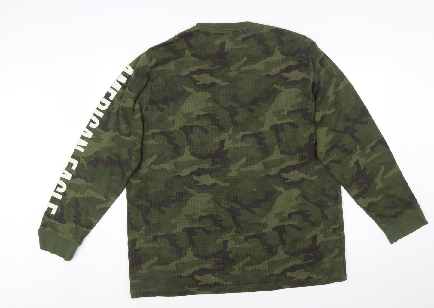 American Eagle Men’s Green Camouflage 2XL Pullover Sweatshirt