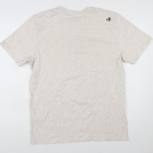 Brakeburn Men's Beige Cycling Graphic T-Shirt Size L