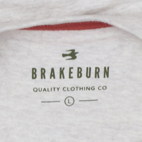 Brakeburn Men's Beige Cycling Graphic T-Shirt Size L